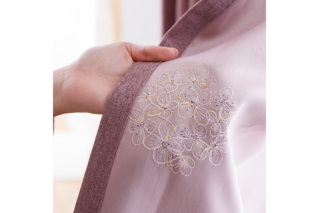 2色】瑞々しい紫陽花の刺繍カーテン | SHOPPING | TateYoko