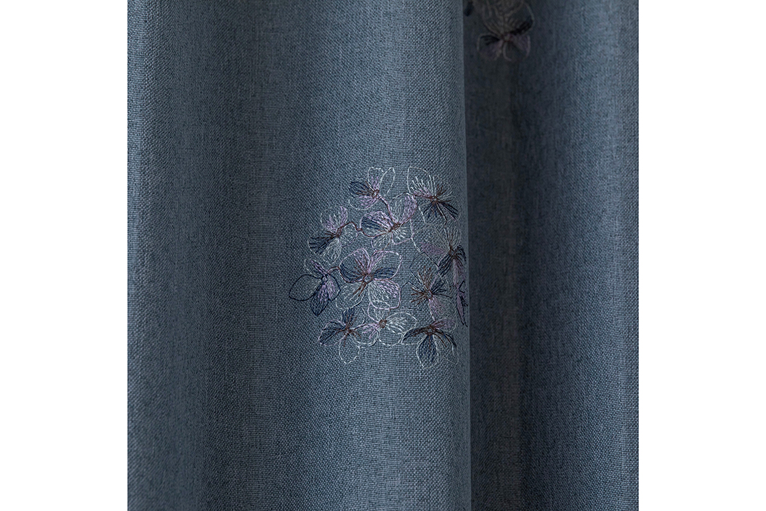 2色】瑞々しい紫陽花の刺繍カーテン | SHOPPING | TateYoko