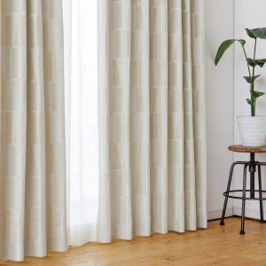 外国製カーテン✖️2枚 2色】北欧ヴィンテージ風幾何柄の防炎カーテン | SHOPPING | TateYoko